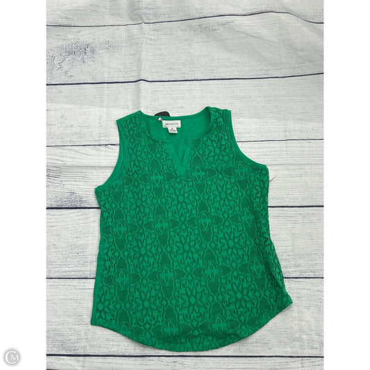 Top Sleeveless By Liz Claiborne In Green, Size: M