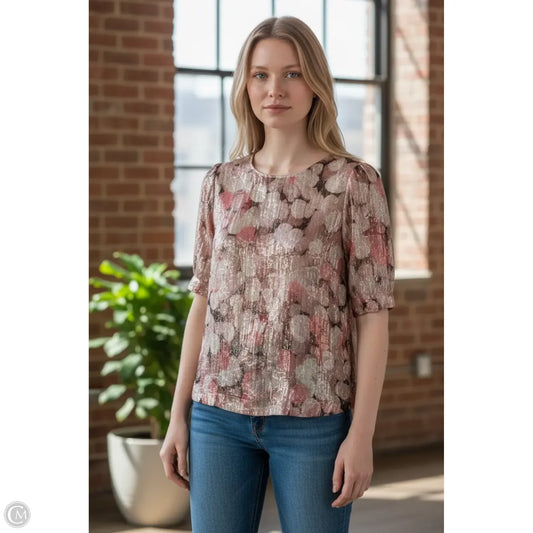 Top Short Sleeve Designer By Kate Spade In Pink, Size: 4