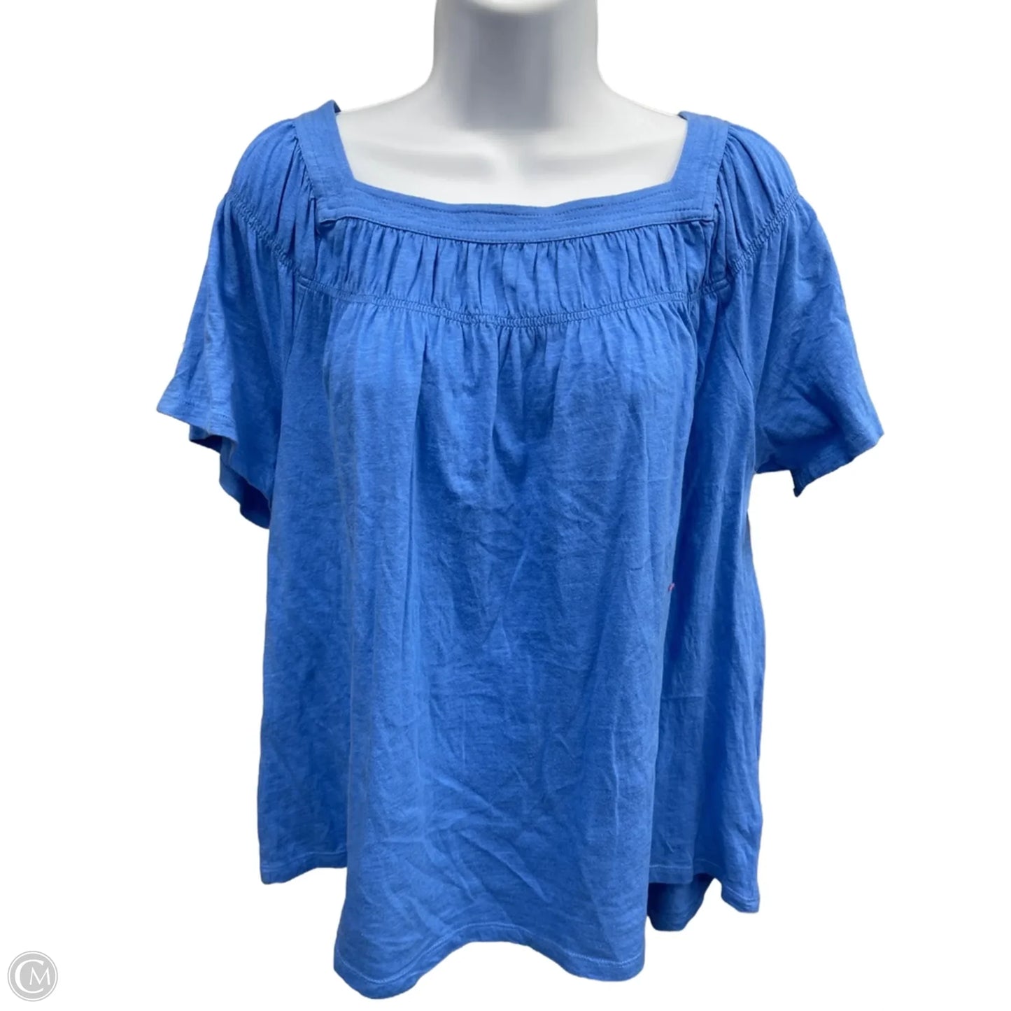 Top Short Sleeve Designer By Lilly Pulitzer In Blue, Size: Xl