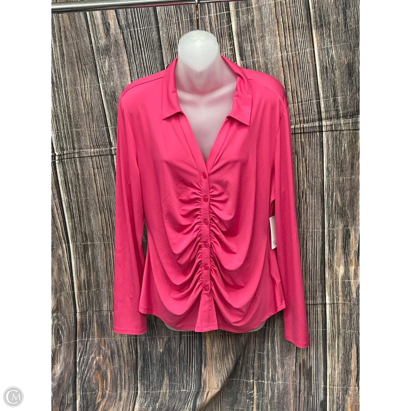 Top Long Sleeve By 89th And Madison In Pink, Size: Xl