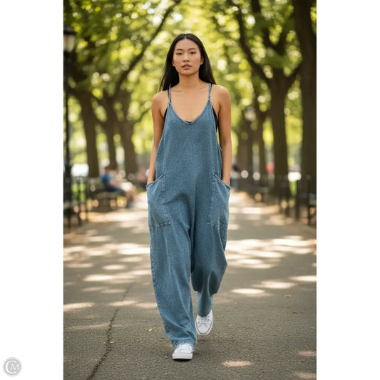 Jumpsuit By Clothes Mentor In Blue, Size: 1x