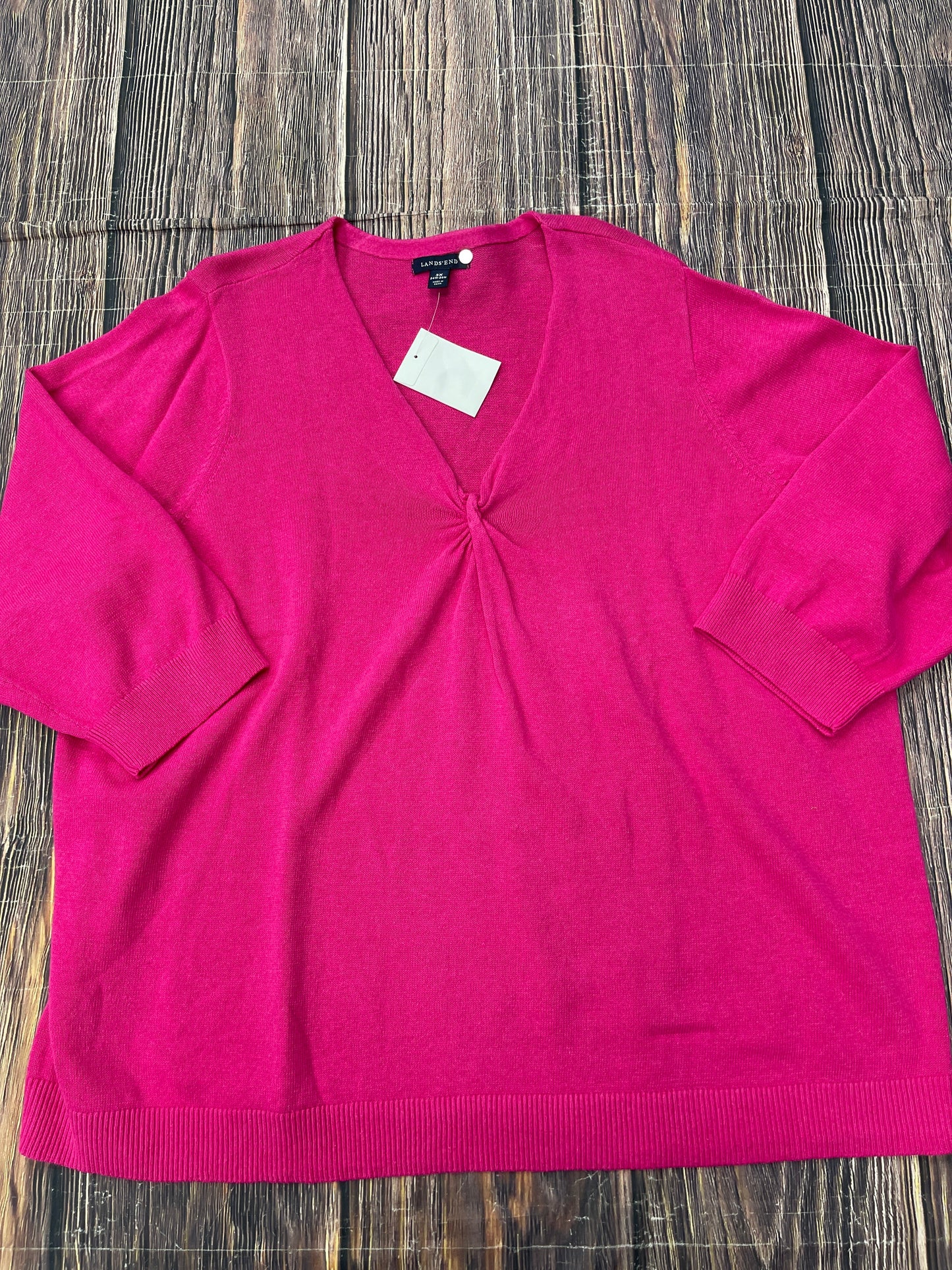 Sweater By Lands End In Pink, Size: 3x