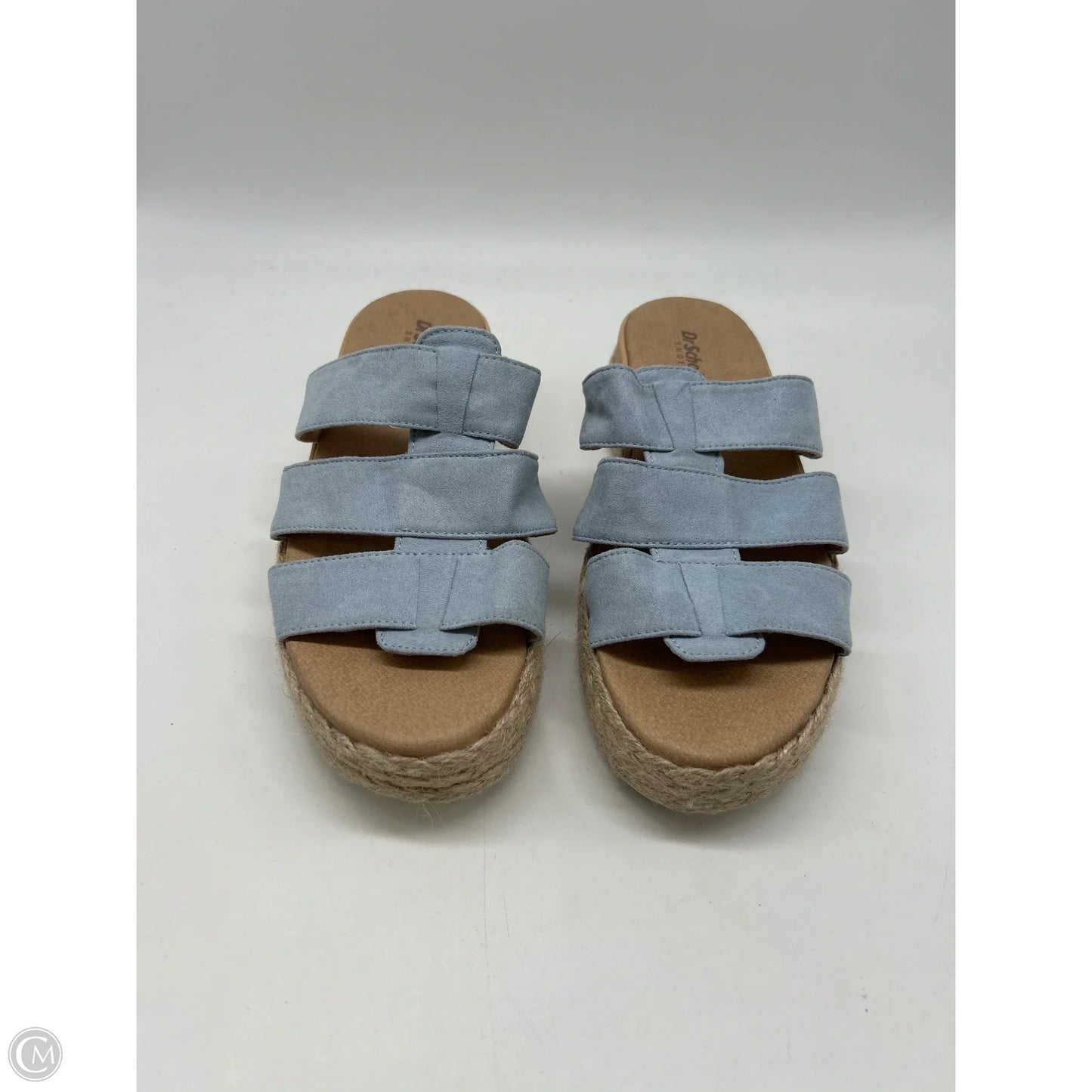 Sandals Heels Wedge By Dr Scholls In Blue, Size: 7.5