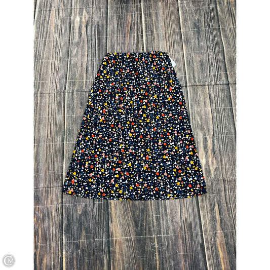 Skirt Midi By Loft In Geometric Pattern, Size: Xsp
