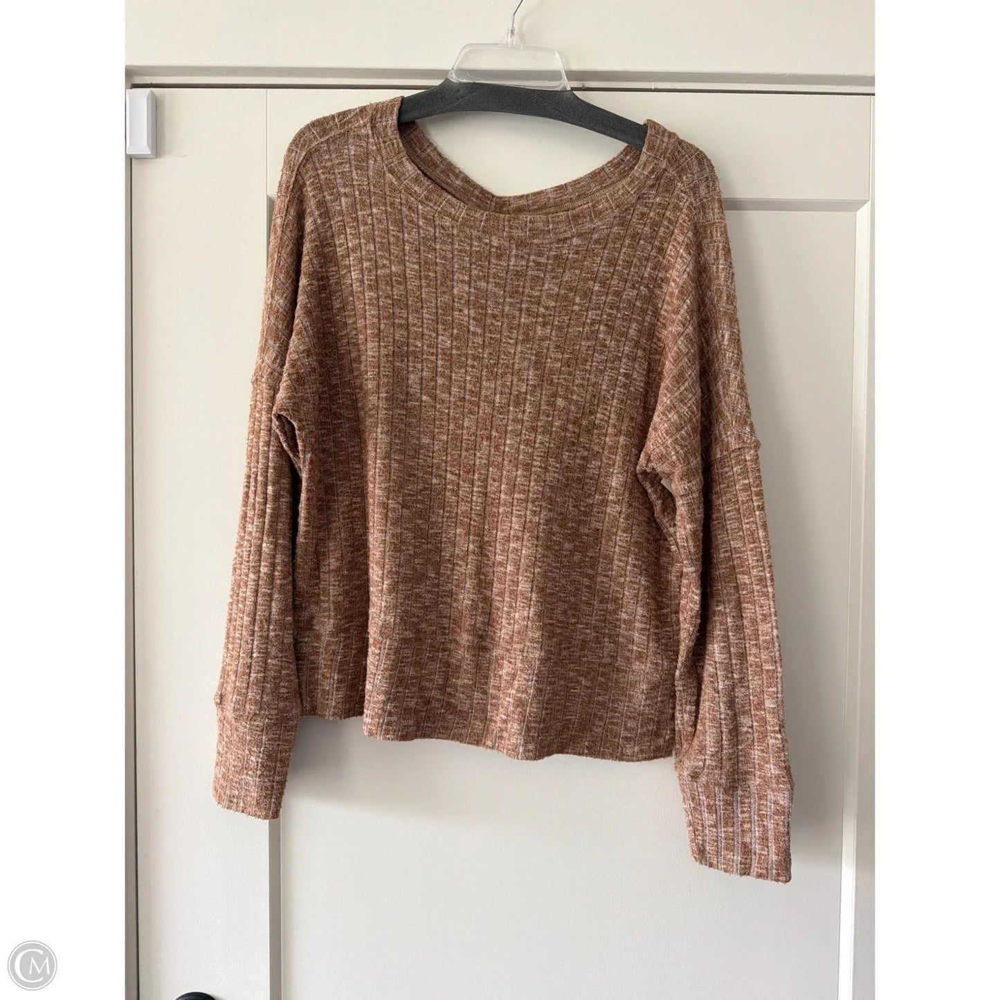 Top Long Sleeve By Daytrip In Beige, Size: S