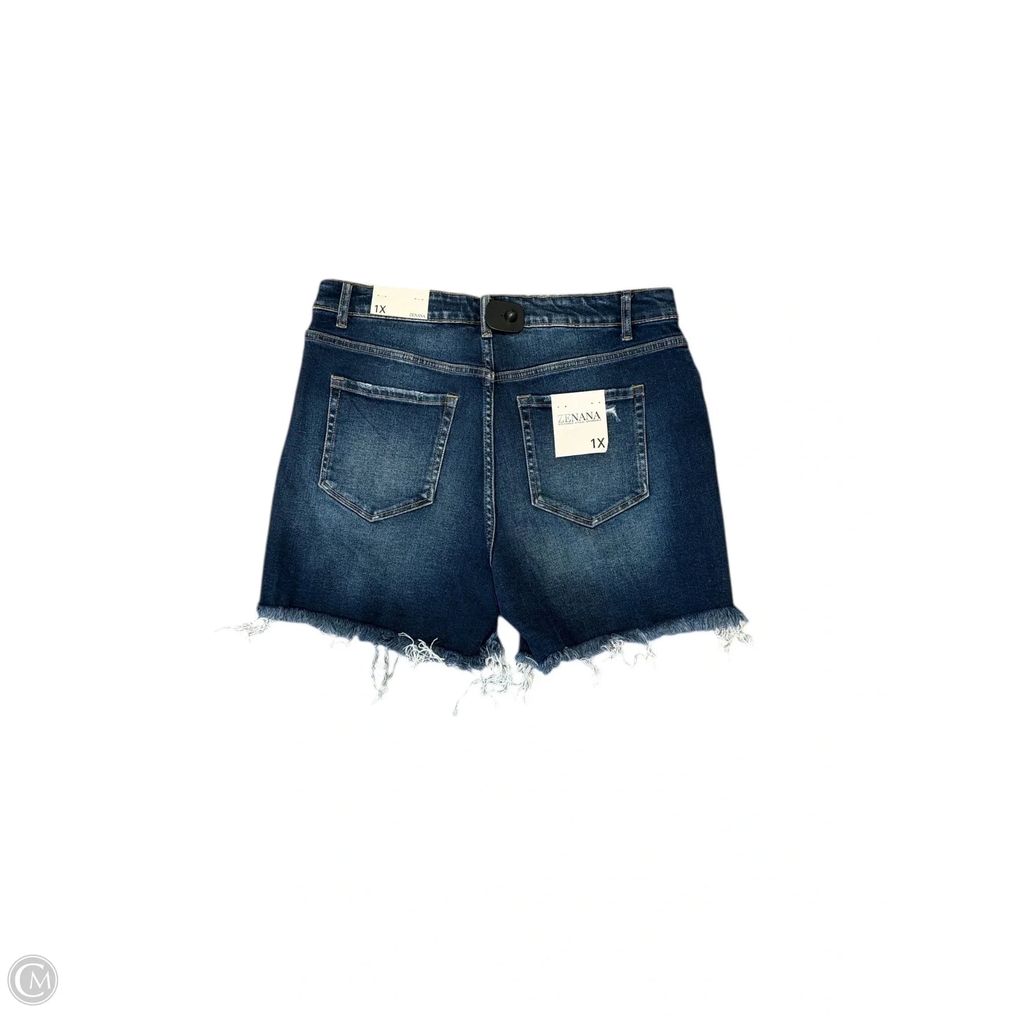 Shorts By Zenana In Blue Denim, Size: 1x