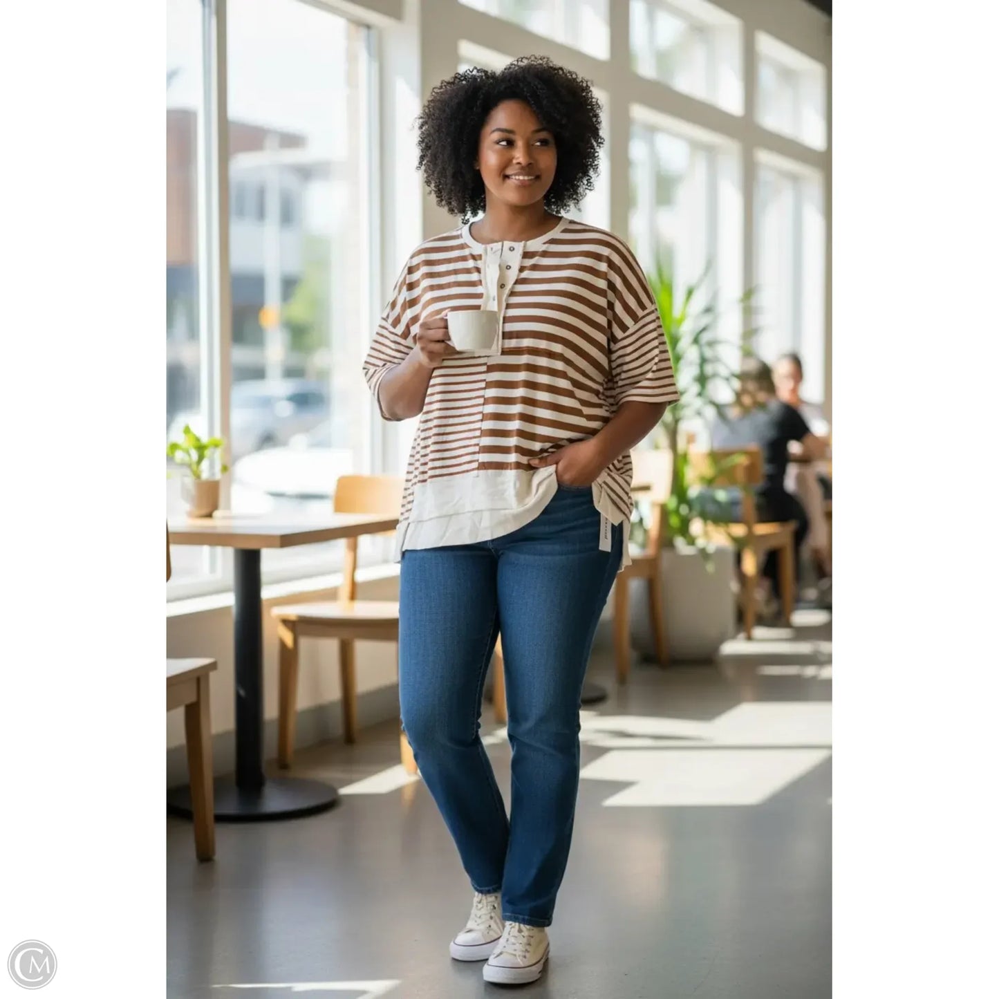 Top Short Sleeve By Three Bird Nest In Yellow, Size: L