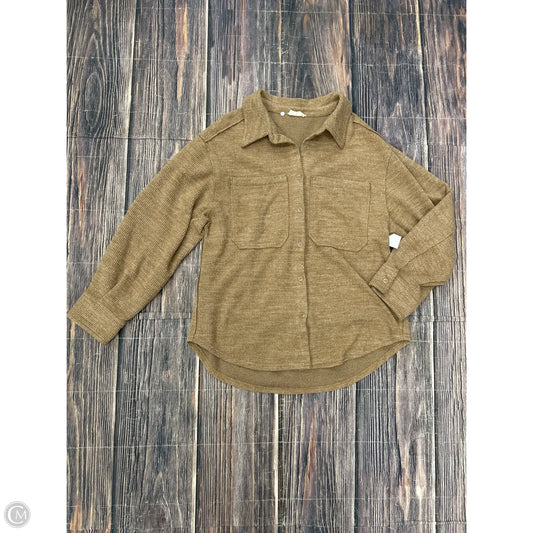 Jacket Shirt By Altard State In Brown, Size: L