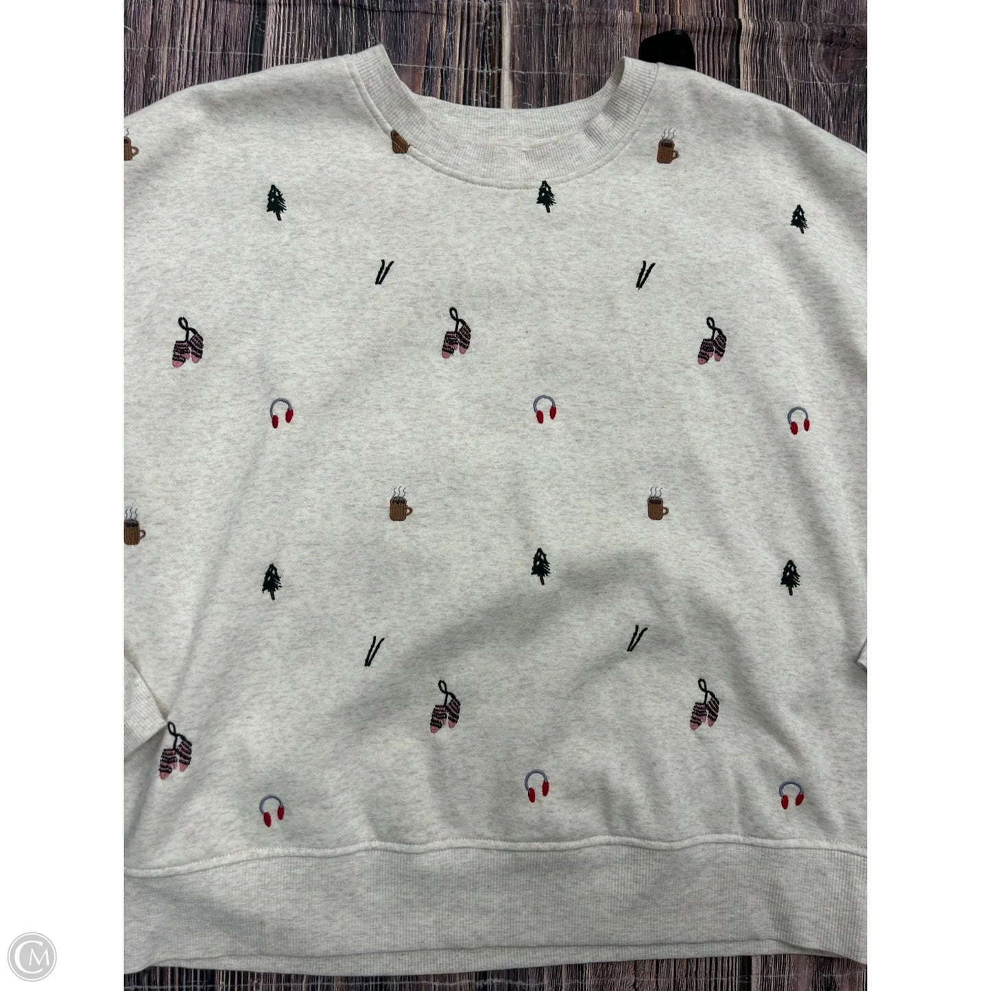 Sweatshirt Crewneck By Maurices In Cream, Size: Xl