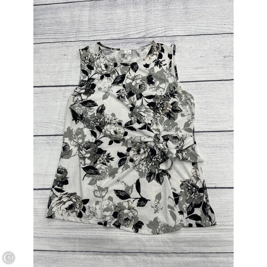 Top Short Sleeve By Elle In Grey, Size: L