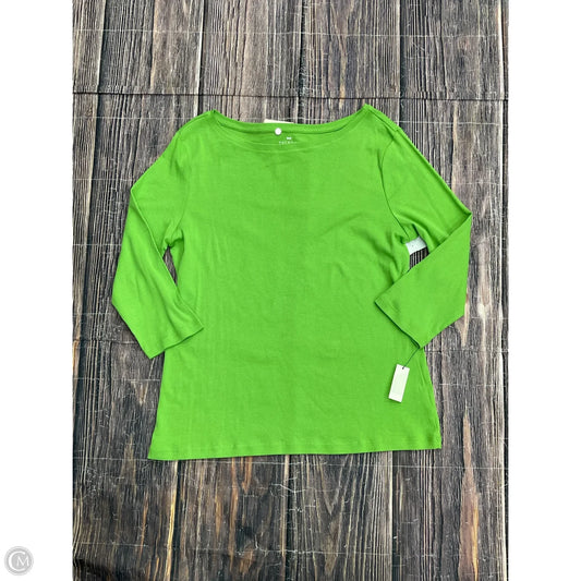 Top Long Sleeve Basic By Talbots In Green, Size: Xl