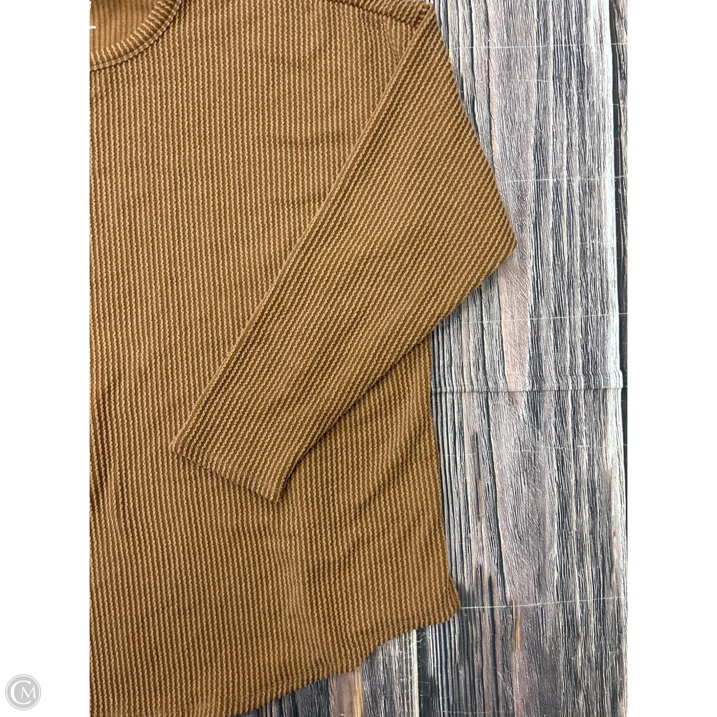 Top Long Sleeve By Maurices In Brown, Size: 1x