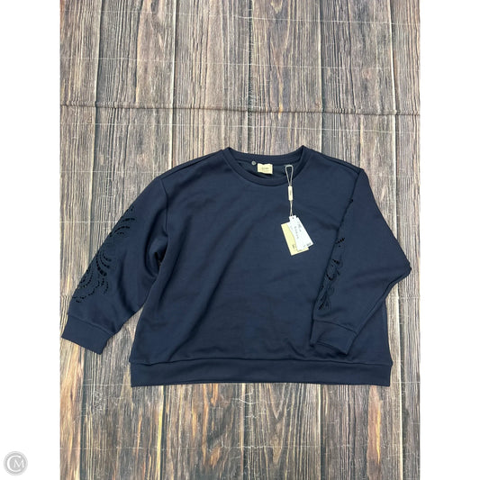 Top Long Sleeve By Elie Tahari In Navy, Size: 1x