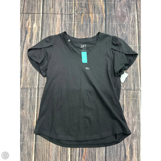 Top Short Sleeve By Maurices In Black, Size: L