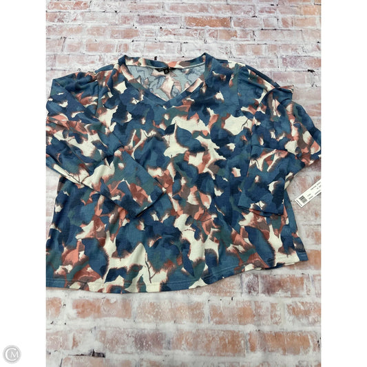Top Long Sleeve By Zac And Rachel In Multi-colored, Size: 2x