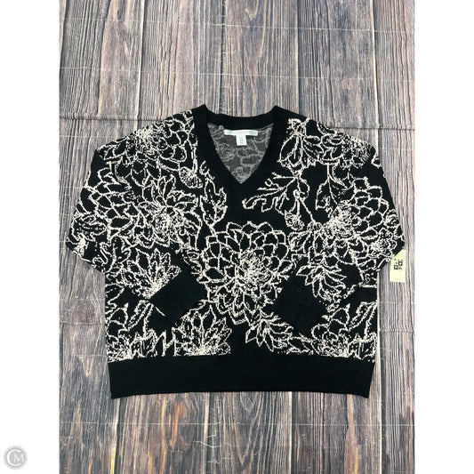 Sweater By Max Studio In Black & Pink, Size: 1x