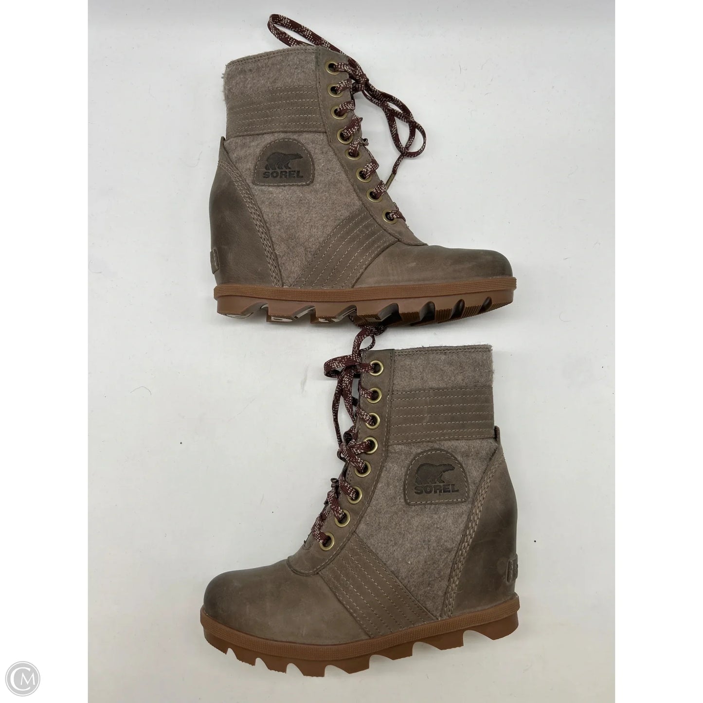 Boots Leather By Sorel In Grey, Size: 6.5
