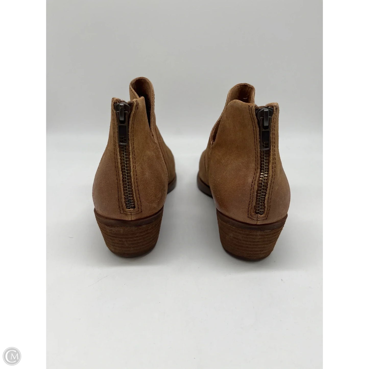 Boots Ankle Heels By Born In Brown, Size: 11