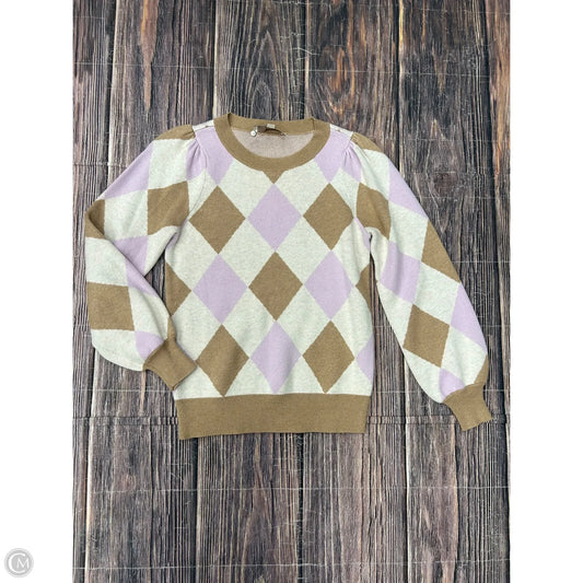 Sweater By Loft In Checkered Pattern, Size: Xs
