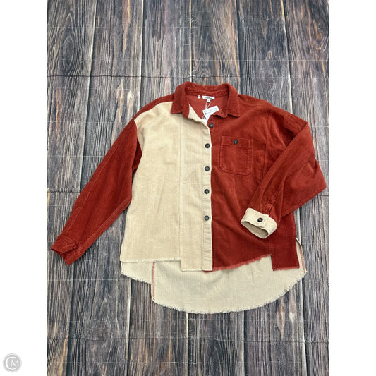 Jacket Shirt By Geegee In Red, Size: L