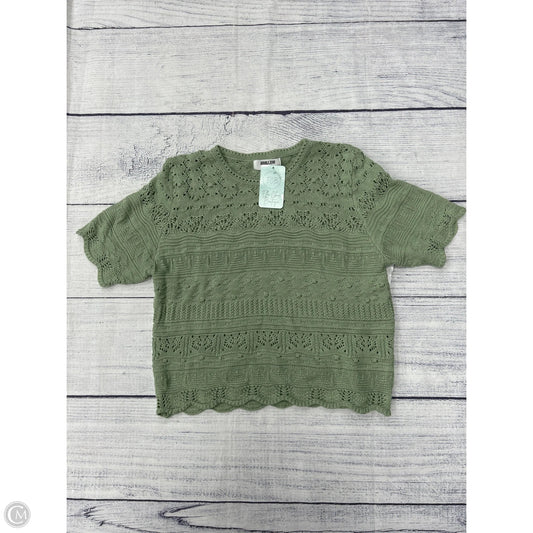 Sweater Short Sleeve By Double Zero In Green, Size: L