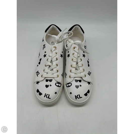 Shoes Designer By Karl Lagerfeld In White, Size: 7.5