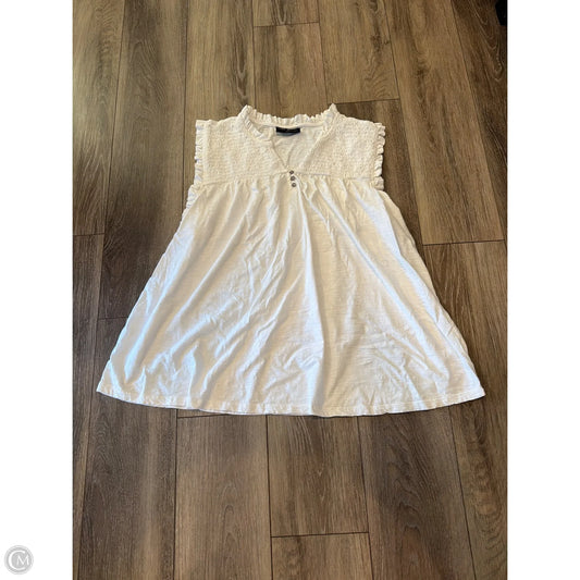 Top Sleeveless By Lane Bryant In White, Size: 2x