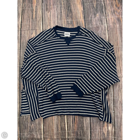 Top Long Sleeve By American Eagle In Navy, Size: 1x
