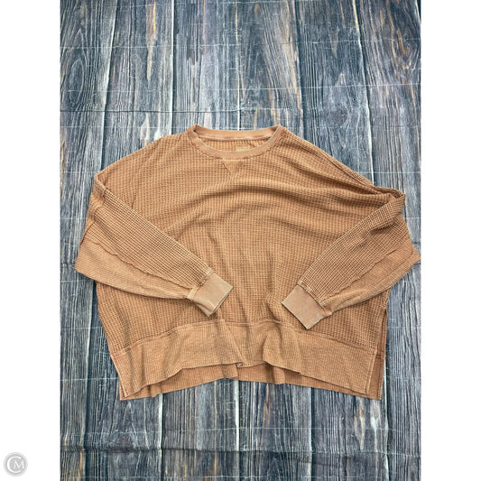 Top Long Sleeve By American Eagle In Orange, Size: 1x