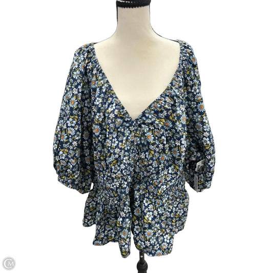 Top Short Sleeve By Old Navy In Blue, Size: 4x