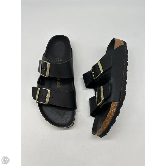 Sandals Flats By Birkenstock In Black, Size: 8