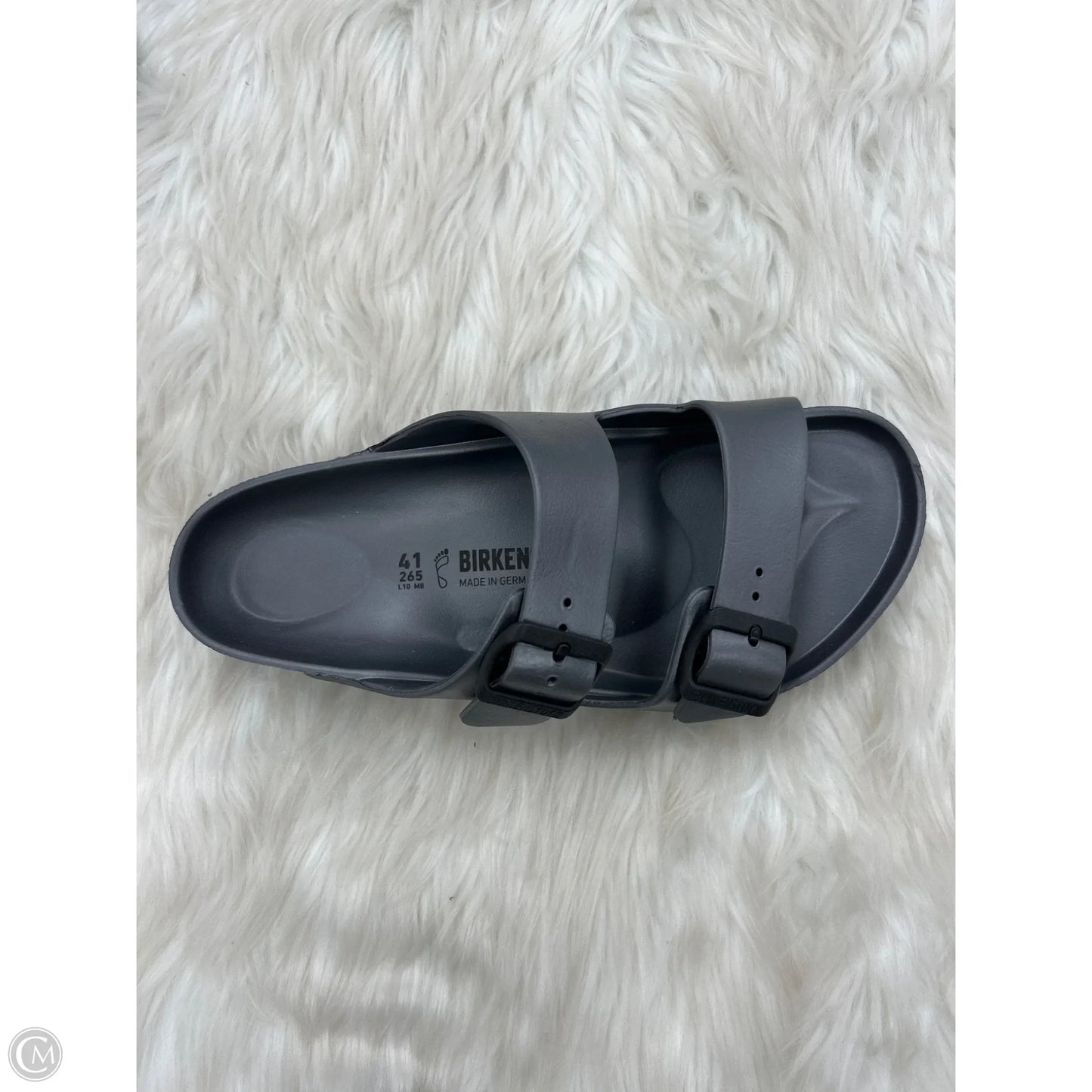 Sandals Flats By Birkenstock In Grey, Size: 10