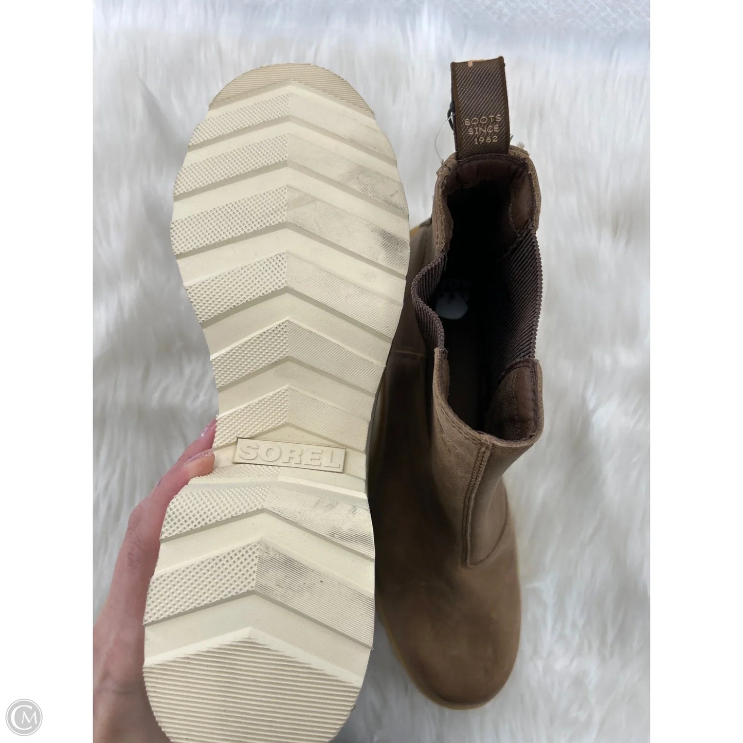 Boots Ankle Heels By Sorel In Brown, Size: 10