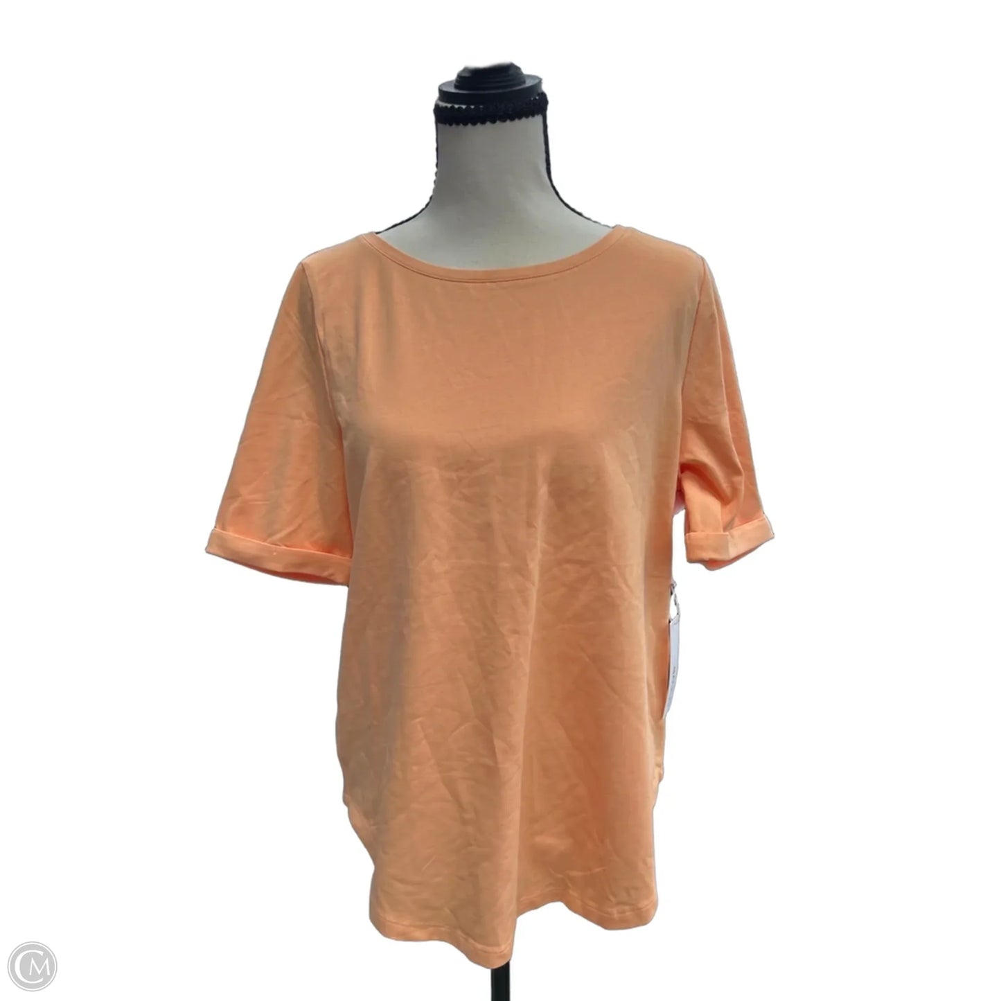 Top Short Sleeve By Chicos In Orange, Size: M