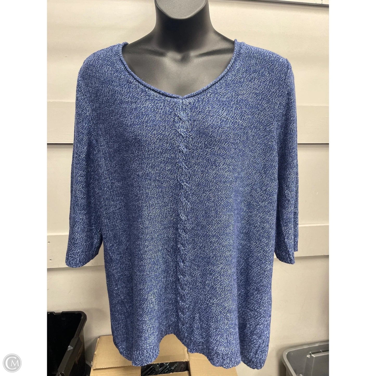 Sweater By Catherines In Blue, Size: 2x