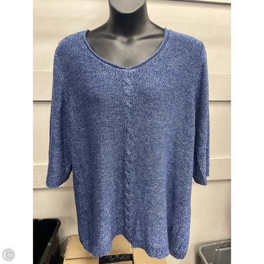 Sweater By Catherines In Blue, Size: 2x