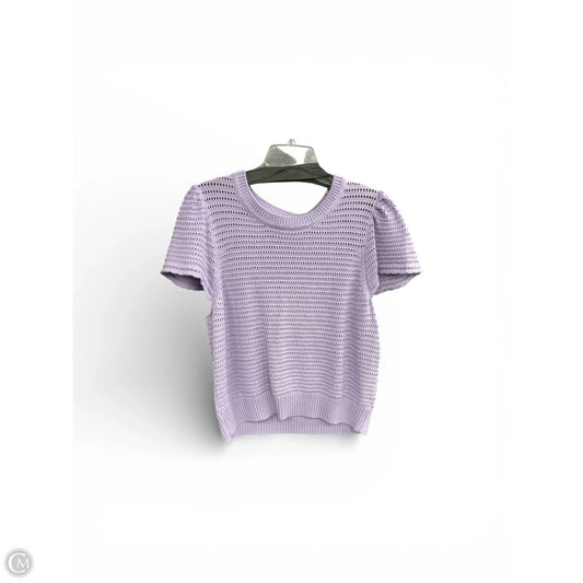 Sweater Short Sleeve By Liz Claiborne In Purple, Size: Xl