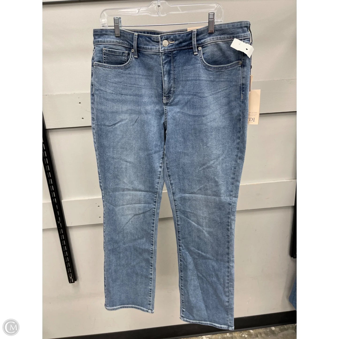 Jeans Straight By Not Your Daughters Jeans In Blue Denim, Size: 14