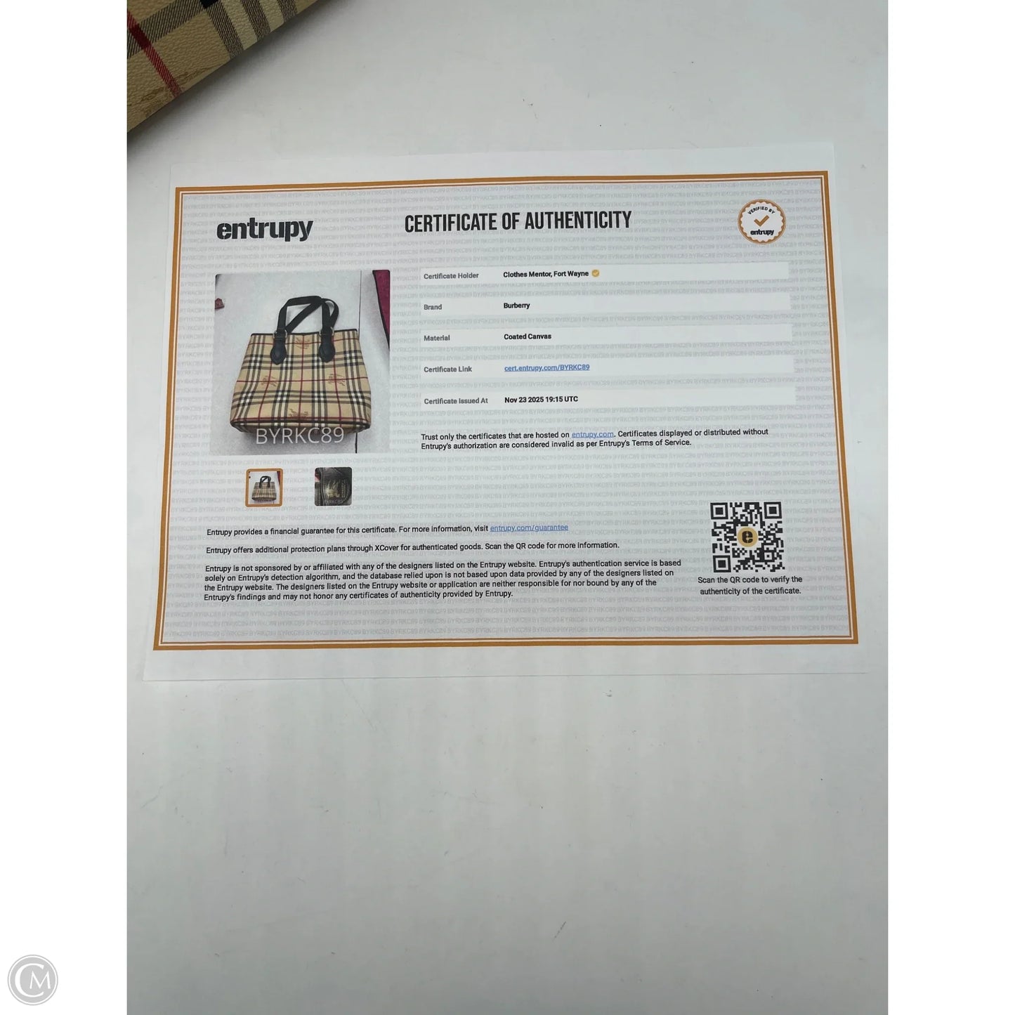 Handbag Luxury Designer By Burberry, Size: Medium