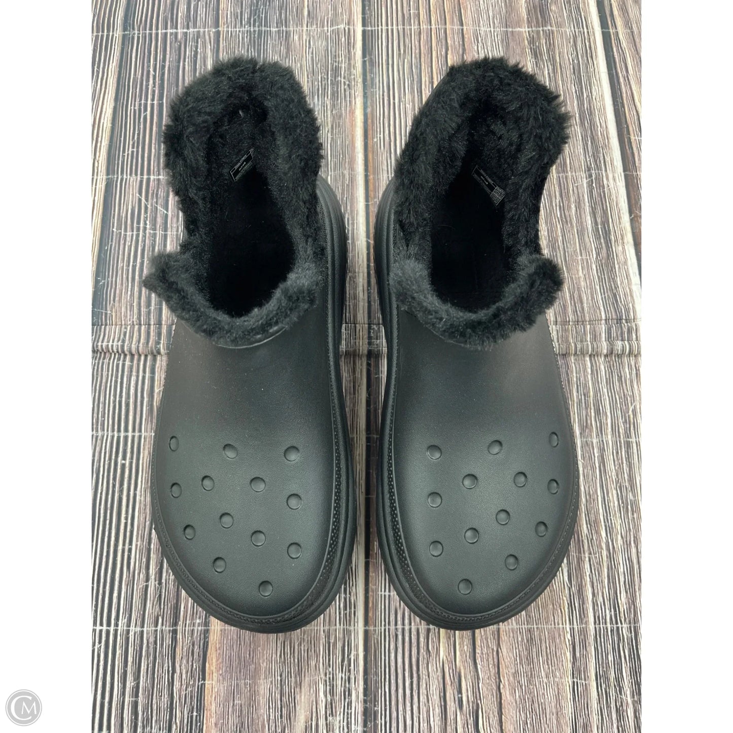 Boots Ankle Heels By Crocs In Black, Size: 9