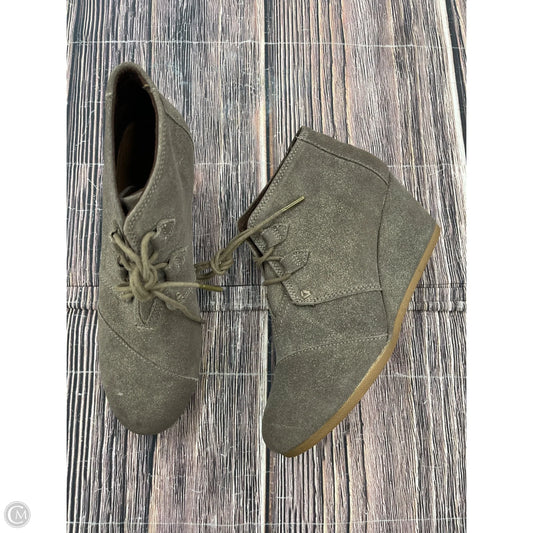 Shoes Heels Wedge By Toms In Brown, Size: 9.5