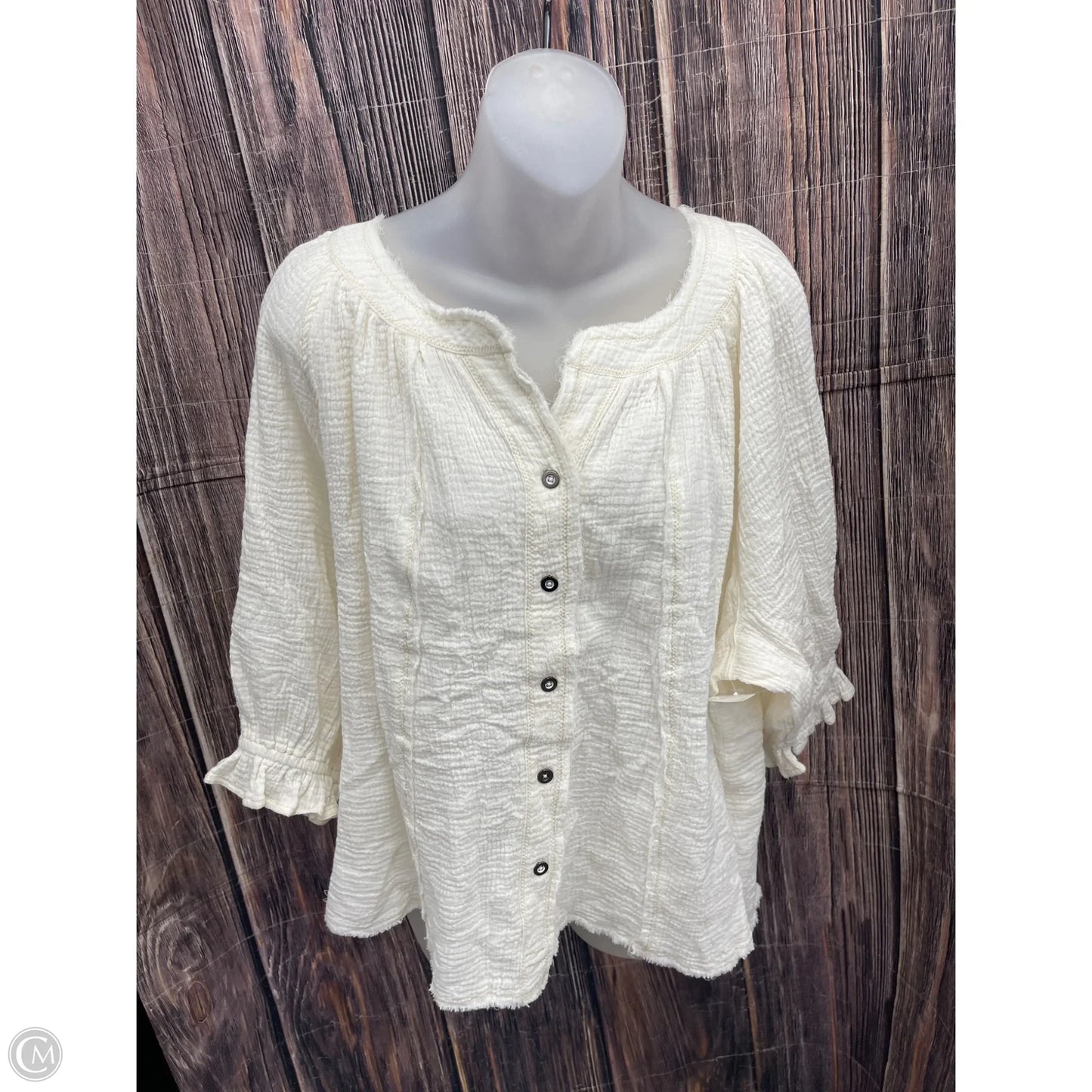 Top Long Sleeve By We The Free In Cream, Size: M