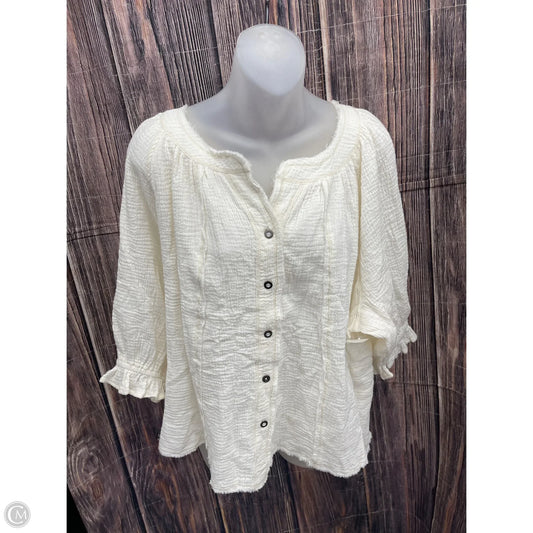 Top Long Sleeve By We The Free In Cream, Size: M