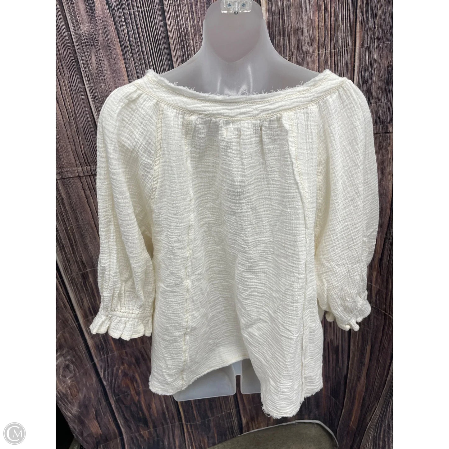 Top Long Sleeve By We The Free In Cream, Size: M