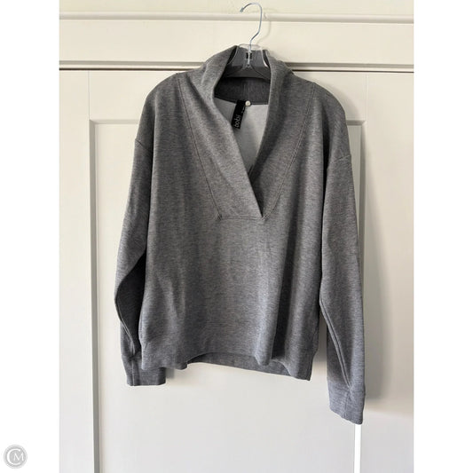 Top Long Sleeve By Bobi In Grey, Size: L