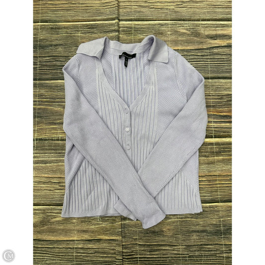 Top Long Sleeve By White House Black Market In Purple, Size: L