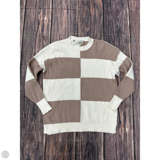 Sweater By Bke In Brown & Cream, Size: S