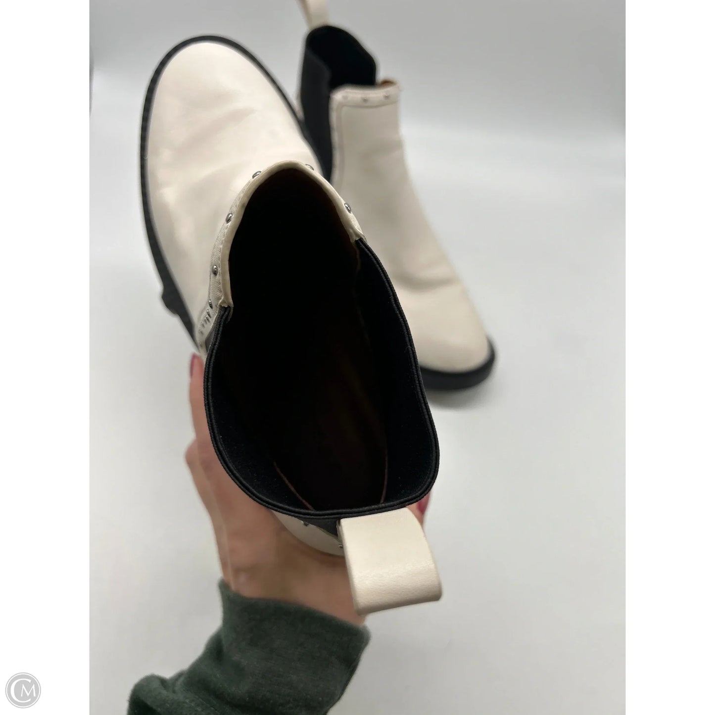 Boots Designer By Coach In White, Size: 10