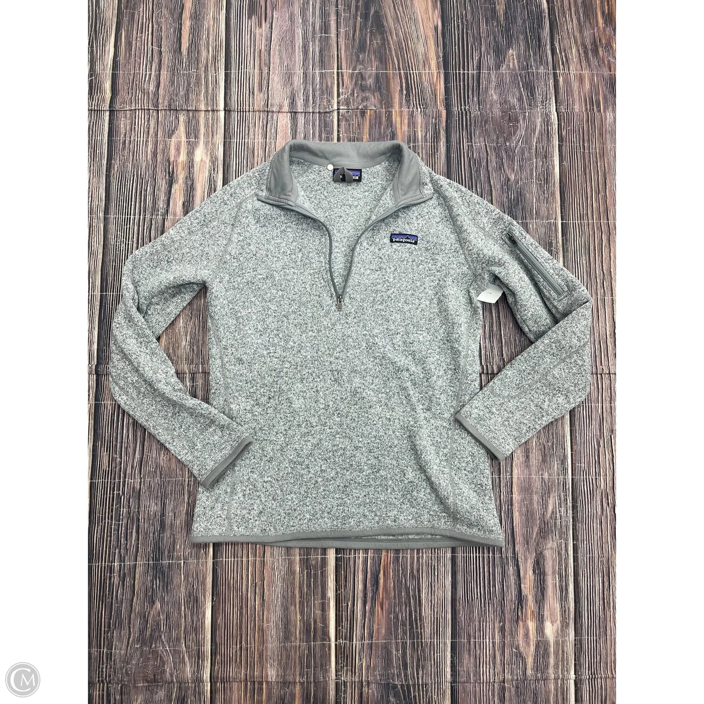 Jacket Fleece By Patagonia In Grey, Size: M