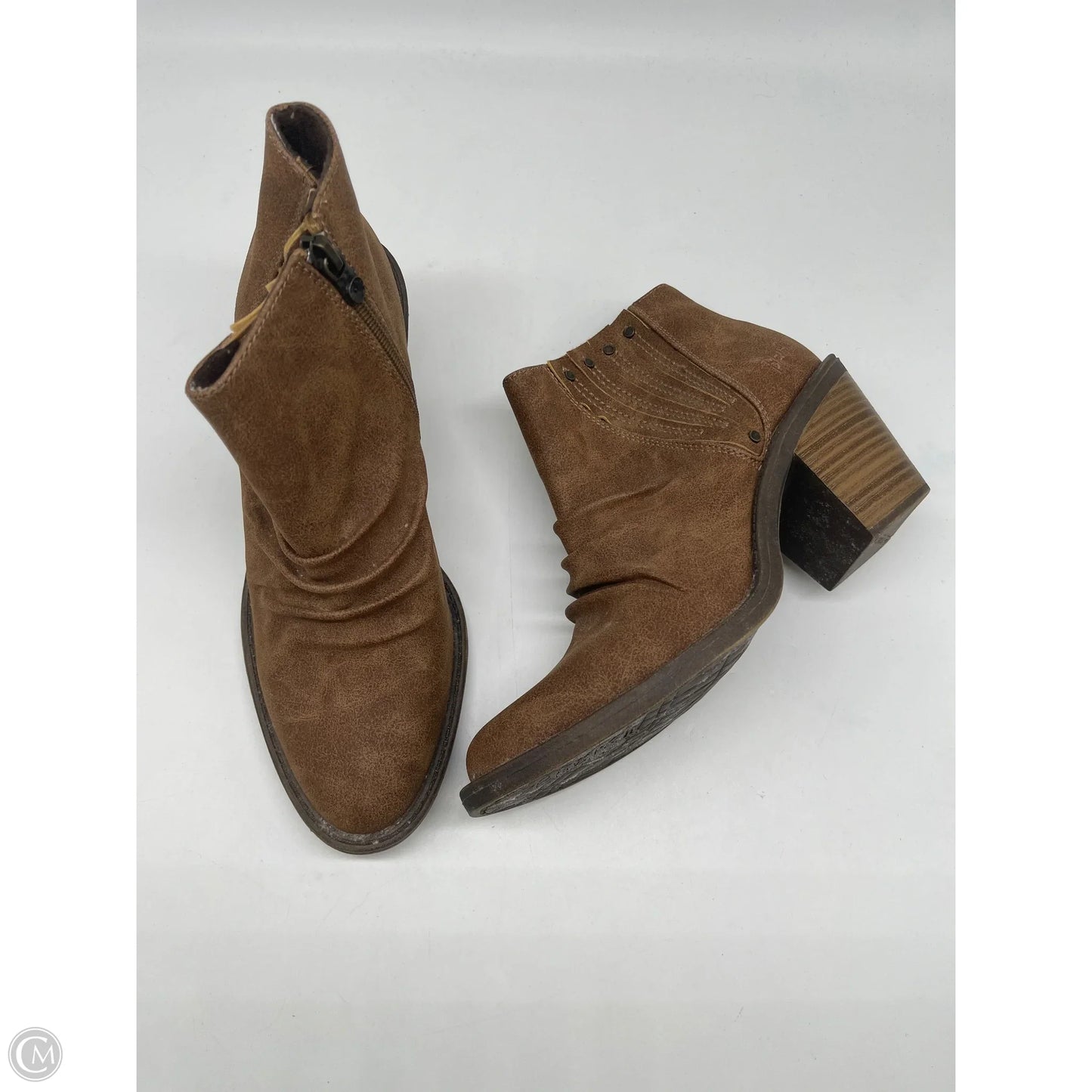 Boots Ankle Heels By Blowfish In Brown, Size: 9